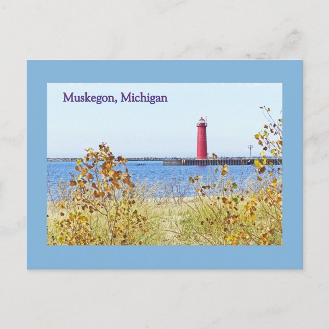 MUSKEGON, MICHIGAN-vykort Vykort (Framsida)
