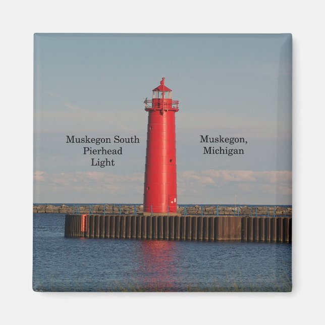 Muskegon South Pierhead Light magnet (Framsidan)