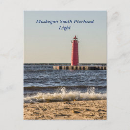 Muskegon South Pierhead Light Vykort