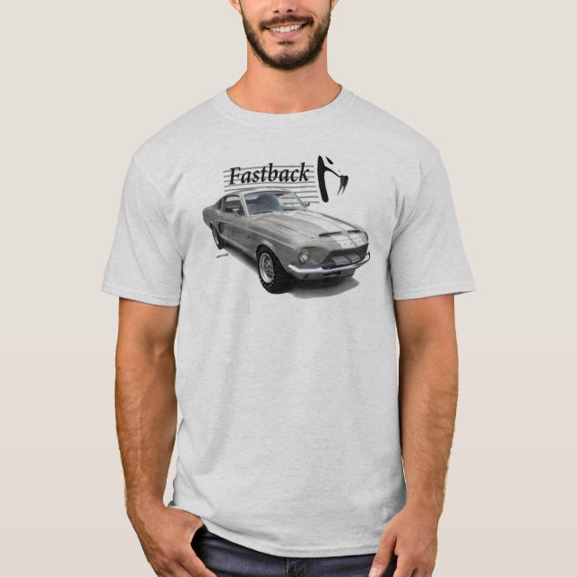 Muskel 1968 för MustangFastback 428 T Shirt (Framsida)