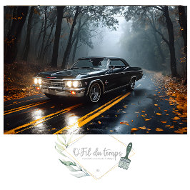 Muskel Kar postapokalyptisk stadslucka Decoupage