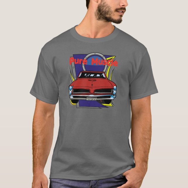 Muskelbil för 1966 GTO T-shirt (Framsida)