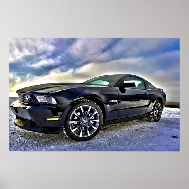 Muskelbil Mustang Poster (Framsidan)