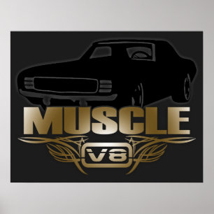 Muskelbil V8 Poster