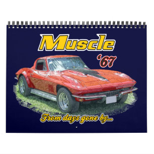 Muskelbilar från den föregående kalendern kalender
