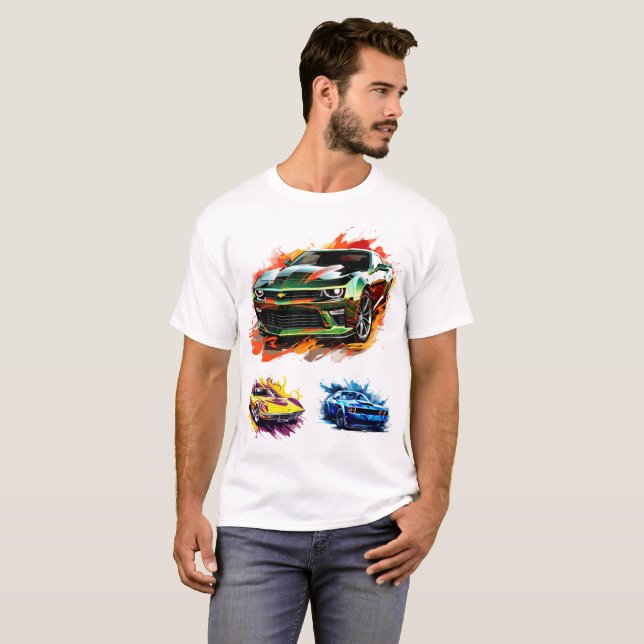 Muskelbilar T-Shirt (Hel framsida)