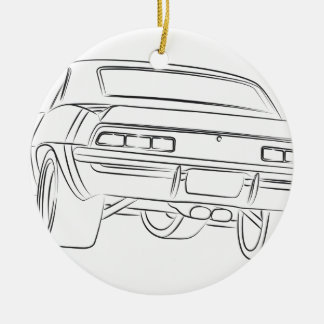 Muskelbilteckning Julgransprydnad Keramik