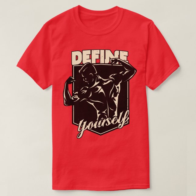Muskeldefinition Boderybuilding Slogan T Shirt (Design framsida)
