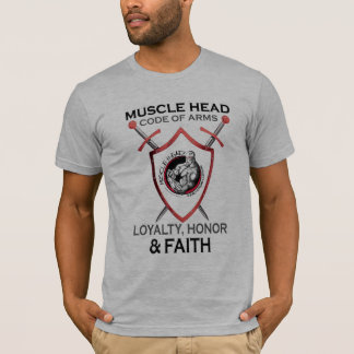 Muskelhuvudet kodifierar av ärmar tee shirt