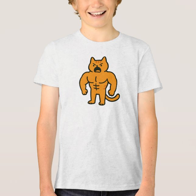 Muskelkatt T Shirt (Framsida)
