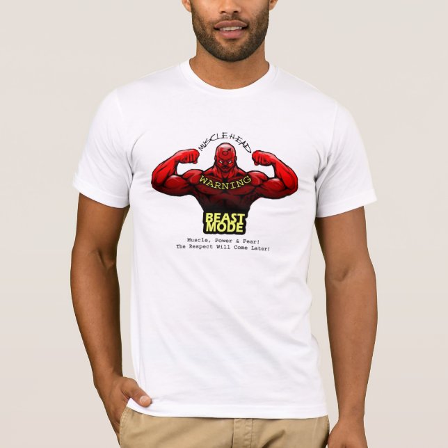 Muskeln driver & fruktar! t-shirt (Framsida)