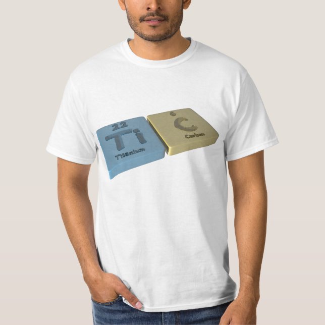 Muskelryckning som Tititaniumen och c-kol Tee Shirt (Framsida)