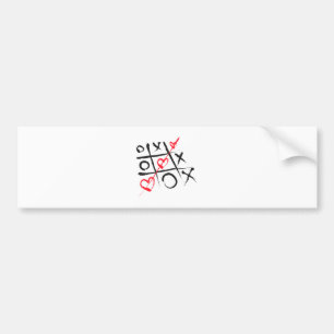 muskelryckning-tac-toe bildekal