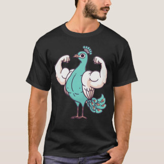 Muskelstark djurserie Påfågel T Shirt