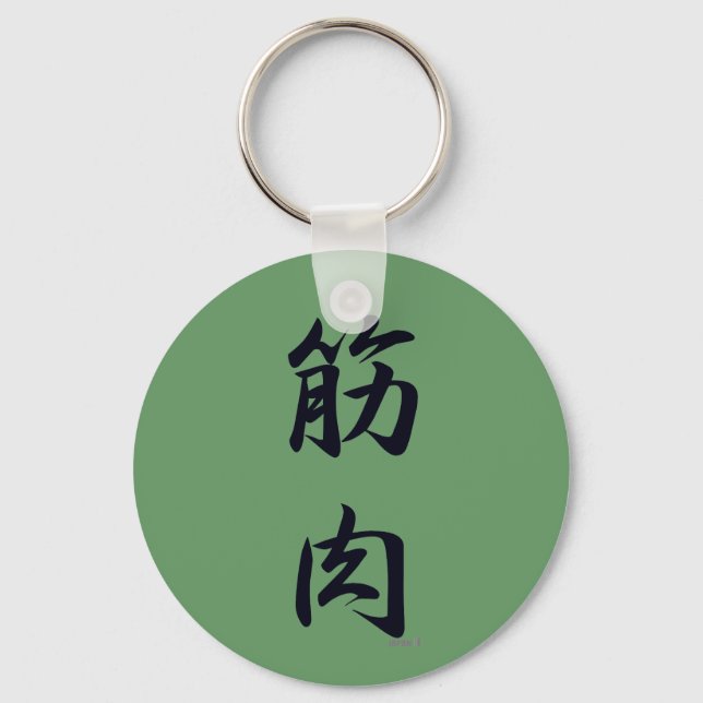 muskelsvart nyckelring (Framsida)