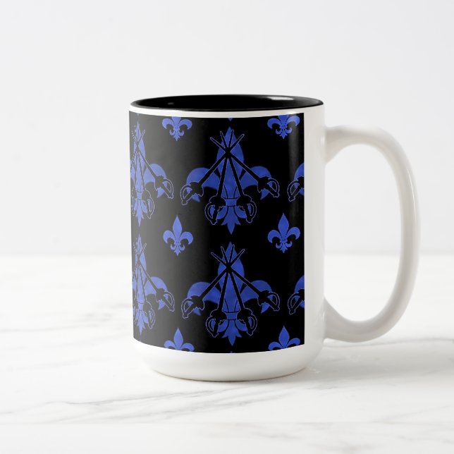Musketeer Swords Blue Coffee Mugg (Höger)