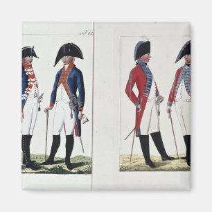 Musketeers och kommenderar, 1800 magnet