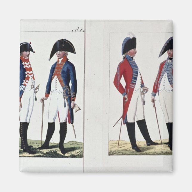 Musketrar och officerare, 1800 magnet (Framsidan)