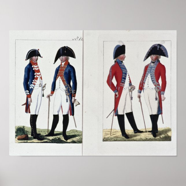 Musketrar och officerare, 1800 poster (Framsidan)