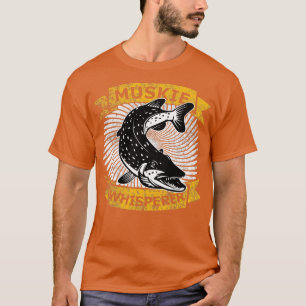 Muskie Fishings Gifts för manar Funny Fish Angler T Shirt