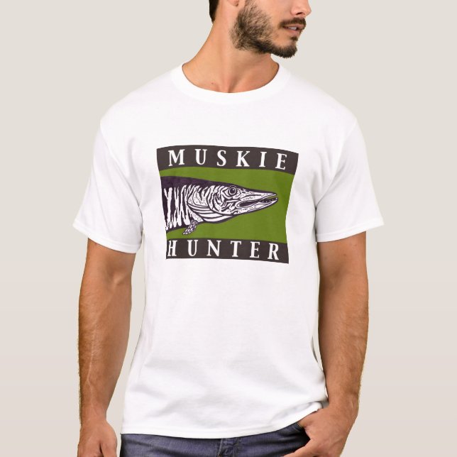 muskiejägare tee (Framsida)