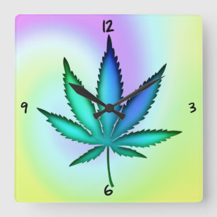 musklås för regnbåge Kärlek Fyrkantig Klocka