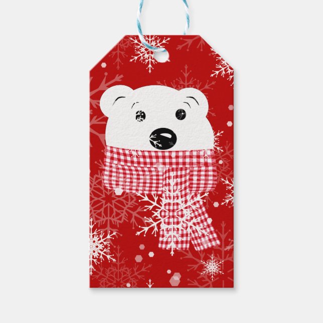 Musklen från en polar, jul presentetikett (Framsidan)