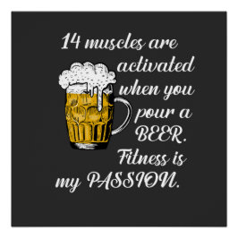 Muskler aktiverade när du häller en öl. perfect poster