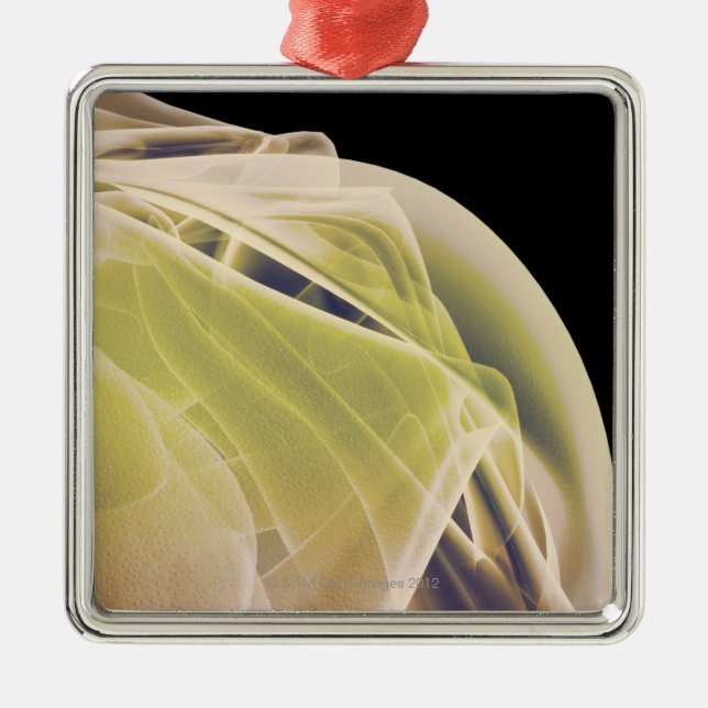 Muskler av knuffa julgransprydnad metall (Framsidan)