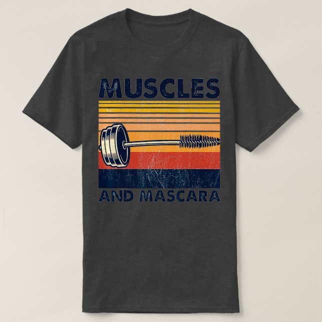 Muskler och Vintage av Mascara Retro T Shirt (Design framsida)