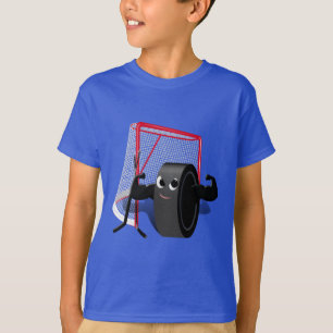 Muskler på hockeypuck t shirt