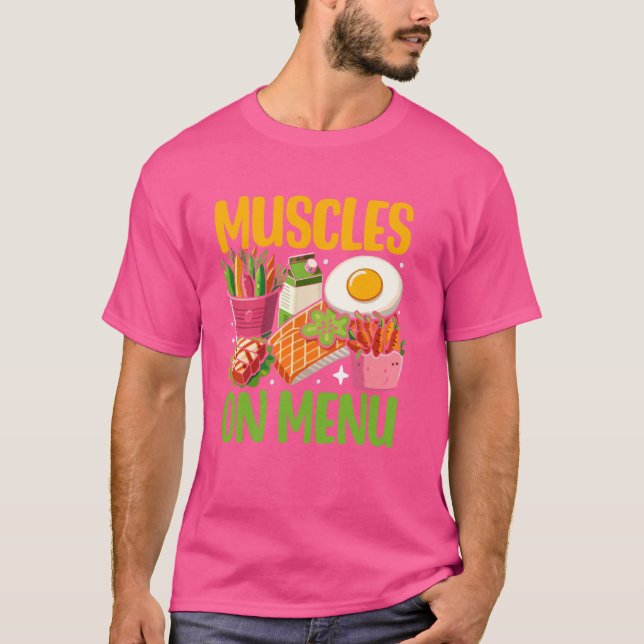 Muskler på Menu Viktupplyft T Shirt (Framsida)