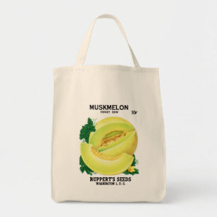 MUSKmelon (honung Dew) Seed Packet Label Tygkasse