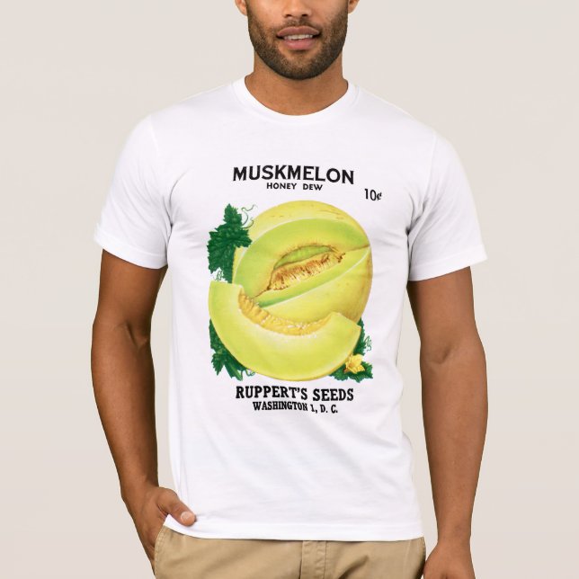 Muskmelonen (honungdagg) kärnar ur paketetiketten tee (Framsida)
