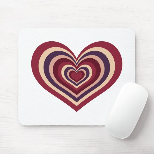 Musknapp med retro Red Heart Musmatta (Med mus)