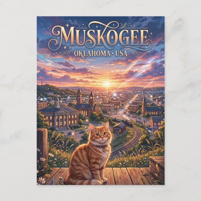 Muskogee, Oklahoma, USA USA Vykort (Framsida)