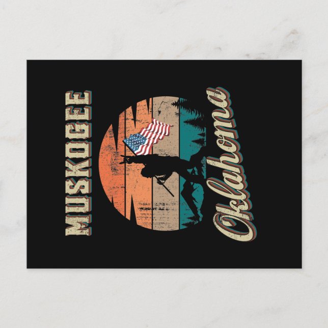 Muskogee Oklahoma Vykort (Framsida)
