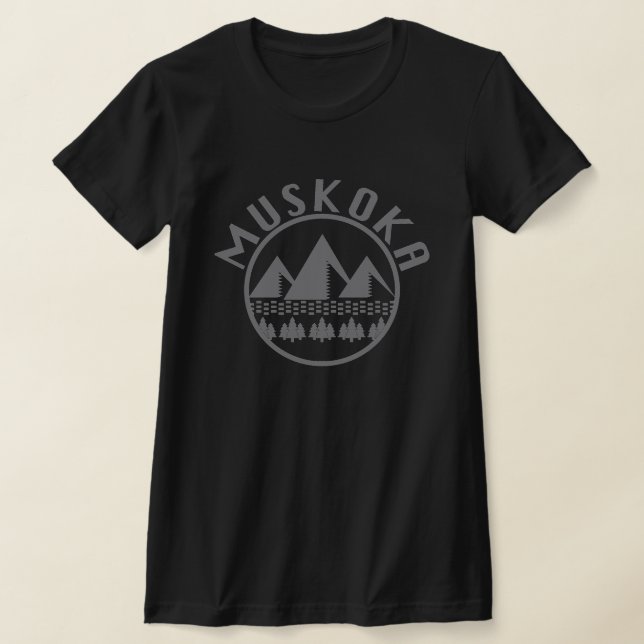Muskoka Design - Kvinnor Bella+Canvas Slim Fit T-S T Shirt (Laydown)