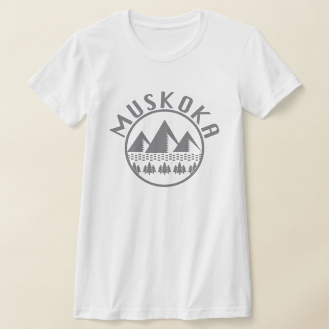 Muskoka Design - Kvinnor Bella+Canvas Slim Fit T-S T Shirt (Laydown)