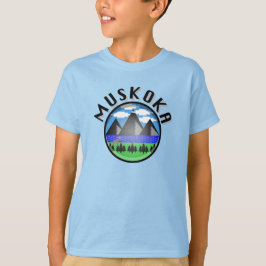 Muskoka Design (version 2) - Barns grundläggande T Shirt