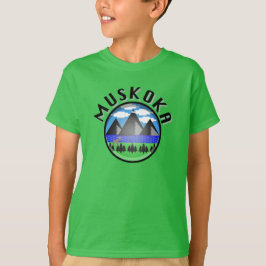 Muskoka Design (version 2) - Barns grundläggande T Shirt
