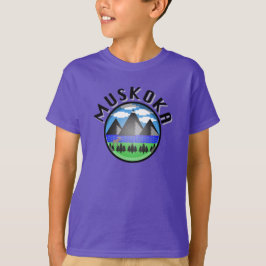 Muskoka Design (version 2) - Barns grundläggande T Shirt