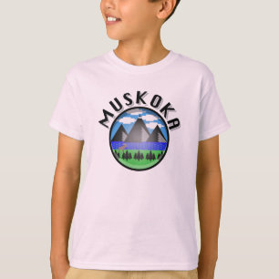 Muskoka Design (version 2) - Barns grundläggande T Shirt