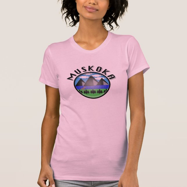 Muskoka Design (version 2) - Kvinnor Bella+Canvas T Shirt (Framsida)