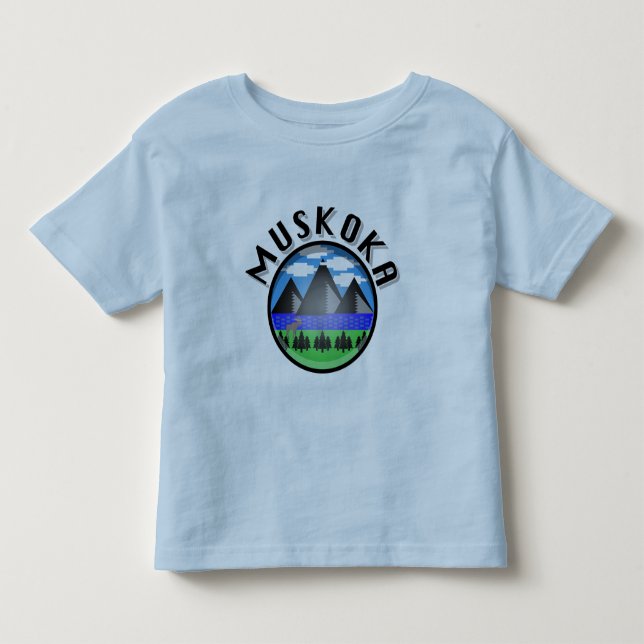 Muskoka Design (version 2) - Småbarn Bra Jersey T Shirt (Framsida)