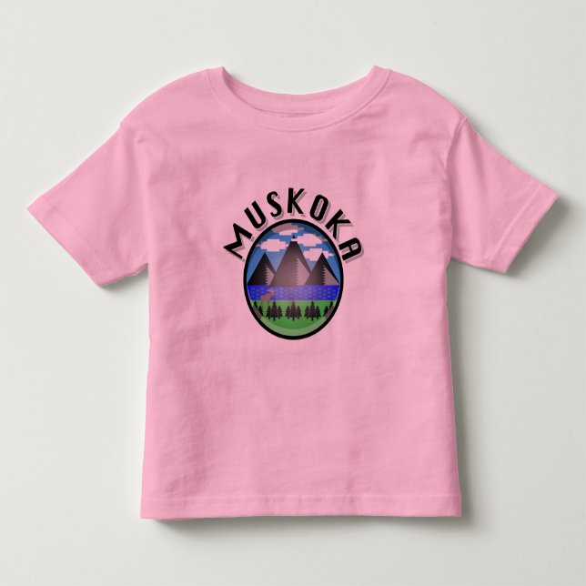 Muskoka Design (version 2) - Småbarn Bra Jersey T Shirt (Framsida)