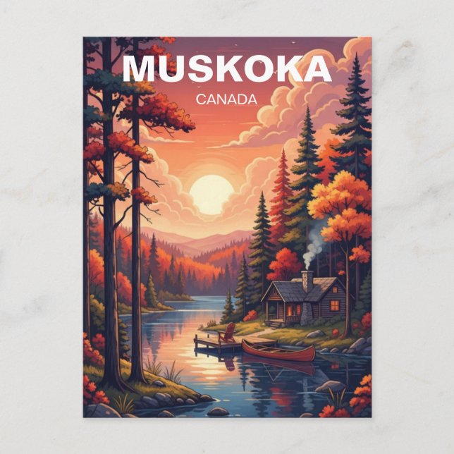 Muskoka Ontario Kanada Vykort (Framsida)