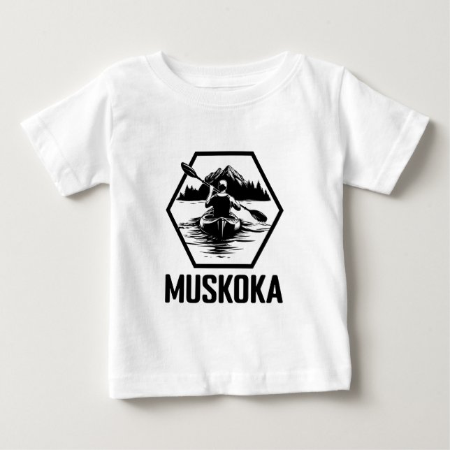 Muskoka Ontario Kayaker - Baby Bra Jersey T-Shirt (Framsida)