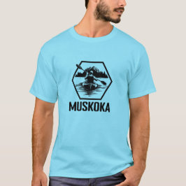 Muskoka Ontario Kayaker - Manar Basic T-Shirt