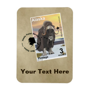 Muskox Frimärke Souvenir Magnet